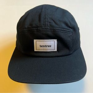 tentree 5 panel hat, black